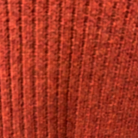 ROBERT BRUCE RUSTIC ORANGE RIBBED SHETLAND WOOL BLEND LONG SLEEVE SWEATER SZ MED - Picture 9 of 14